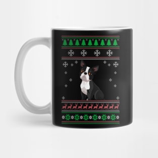 Cute Boston Terrier Dog Lover Ugly Christmas Sweater For Women And Men Funny Gifts Mug